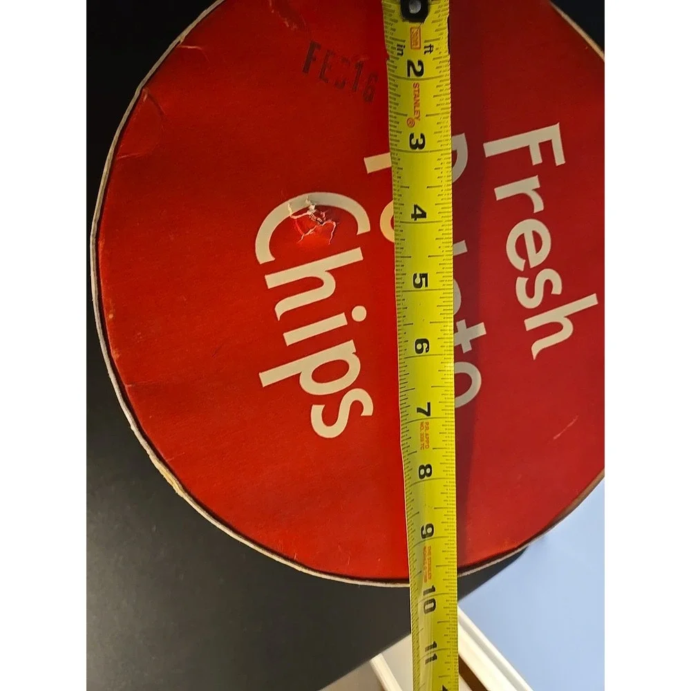 BON TON VINTAGE CARDBOARD Paper‎ POTATO CHIP ADVERTISING CONTAINER YORK PA